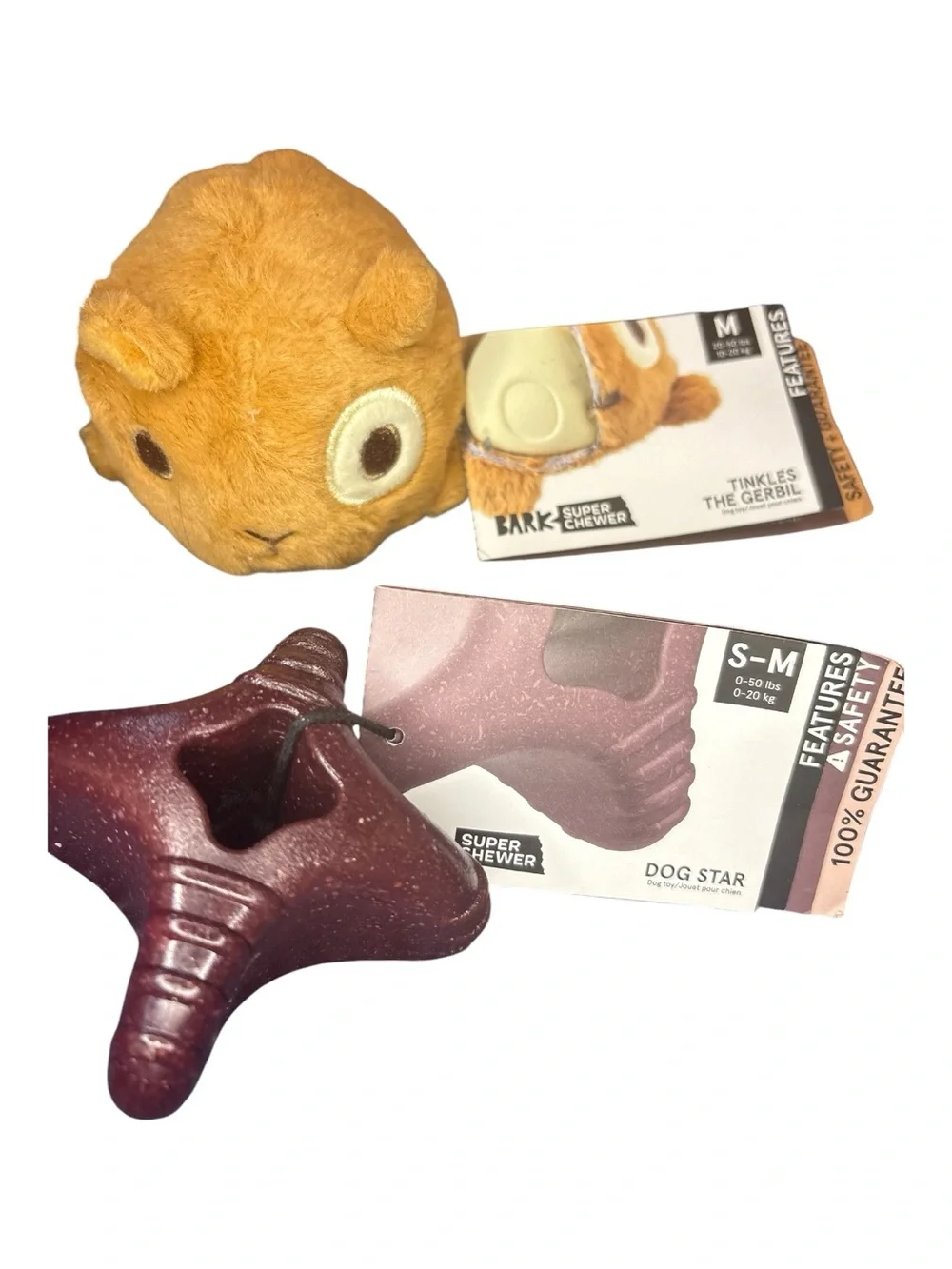 2 NWT MEDIUM BARK BOX Super Chewer  Dog Toys